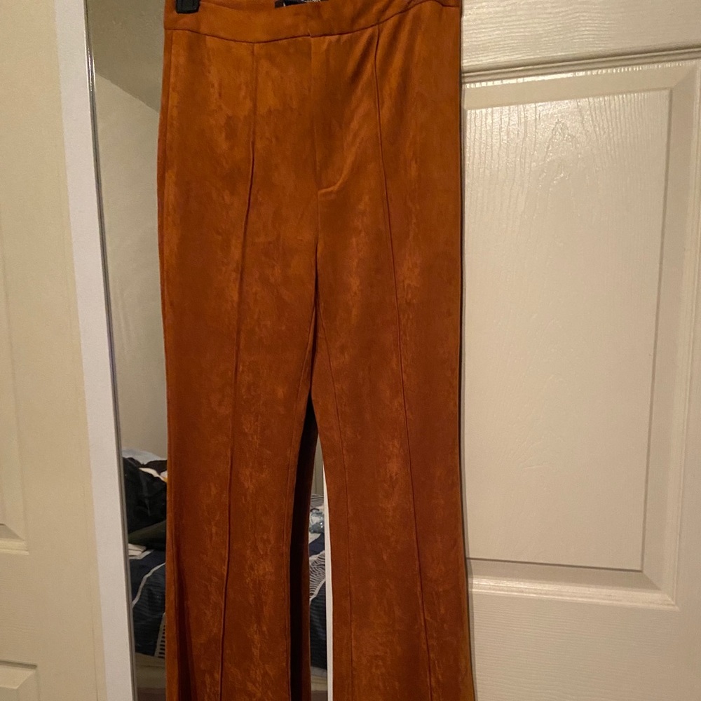 Orange Velvet Bell bottoms